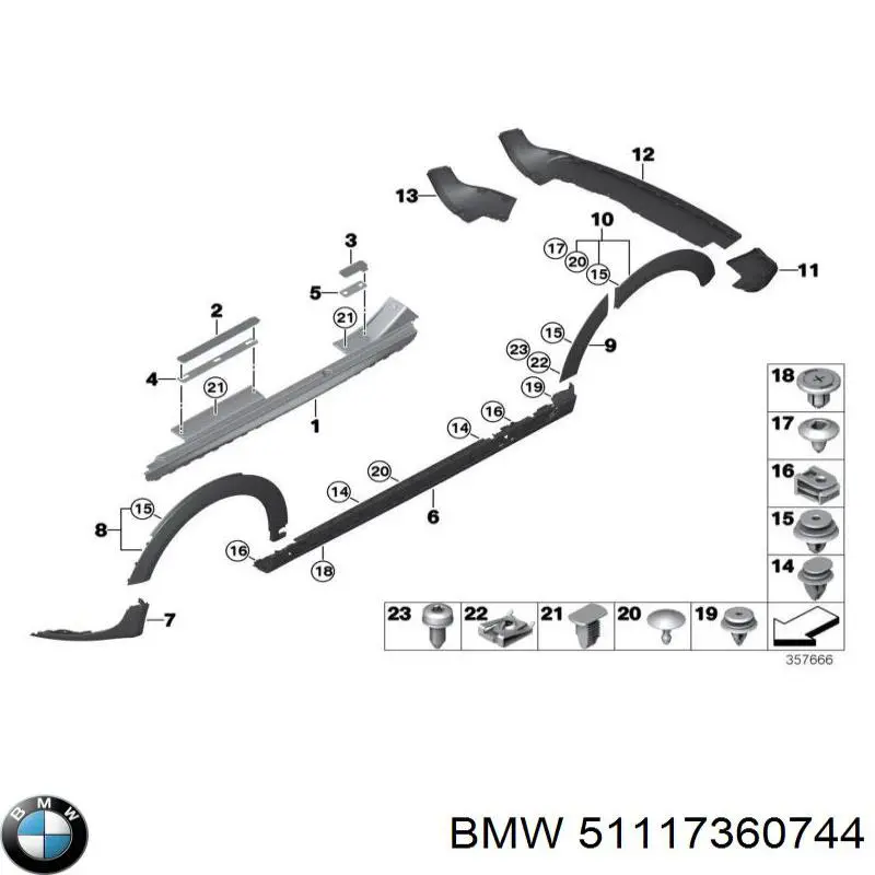 Купить 51117360744 BMW 