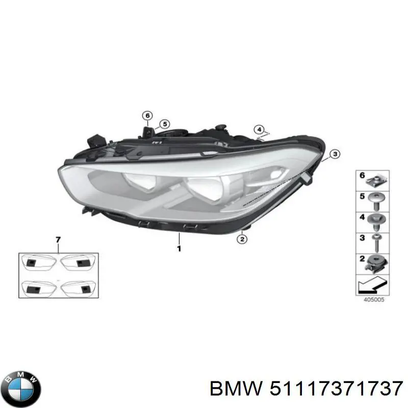 51117371737 BMW Решетка бампера переднего центральная