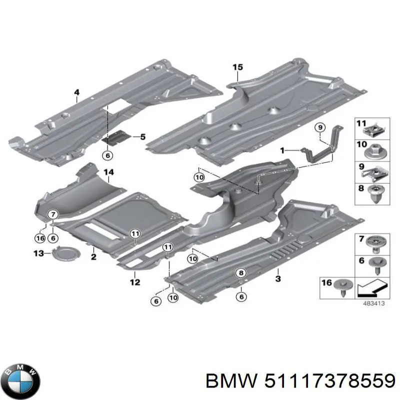 Передний бампер 51117378559 BMW