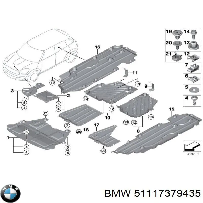 Спойлер переднего бампера BMW 51117379435 цена, от 146.91 USD