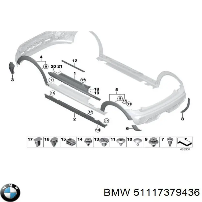 Бампер на авто BMW 51117379436 цена, от 66.25 USD