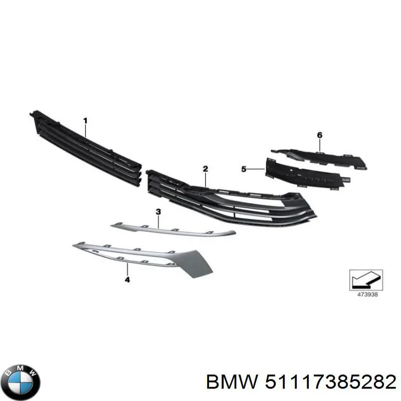 Ободок (окантовка) фары противотуманной правой на BMW 5 (G30, F90) купить.