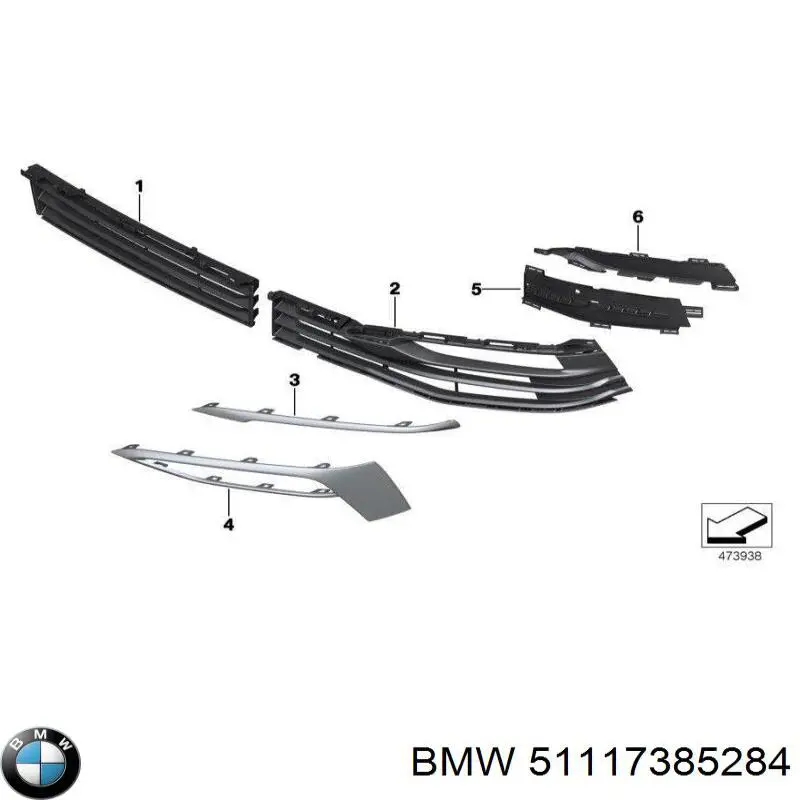 Ободок (окантовка) фары противотуманной правой на BMW 5 (G30, F90) купить.