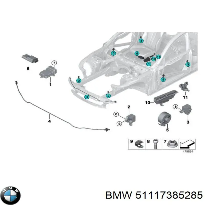 51117385285 BMW Наполнитель бампера переднего