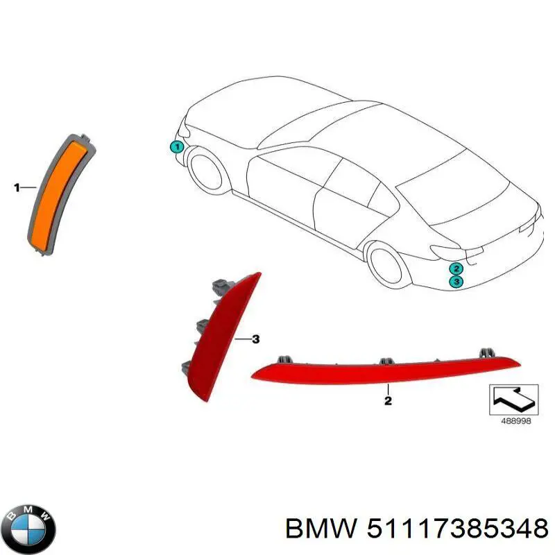 Кронштейн бампера переднего правый на BMW 5 (G30, F90) купить.