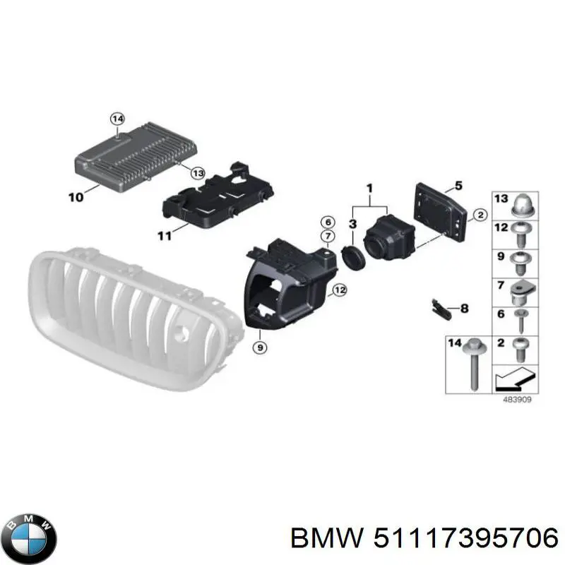 51117395706 BMW Бампер передний в сборе