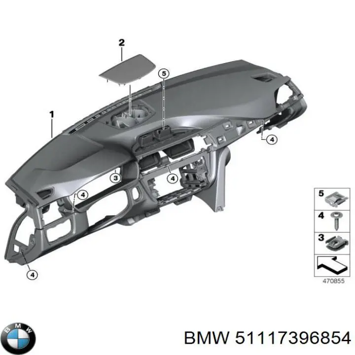 Молдинг решетки бампера переднего правый BMW 51117396854 цена, от 18.49 USD