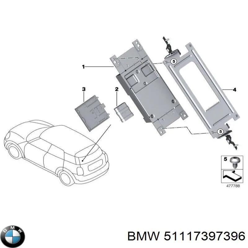 Направляющая переднего бампера BMW 51117397396 цена, от 7.25 USD