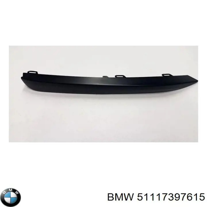 51117397615 BMW Молдинг решетки бампера переднего левый