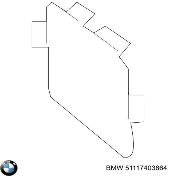 51117403864 BMW Передняя заглушка бампера буксировочного крюка