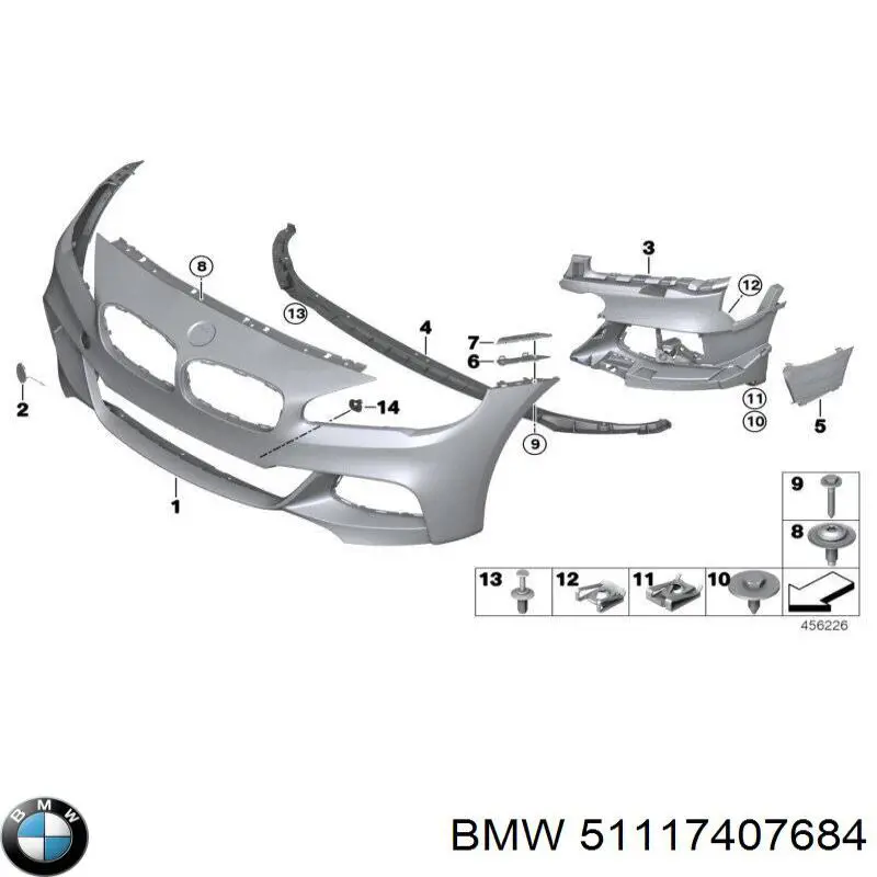 51117407684 BMW pára-choque dianteiro