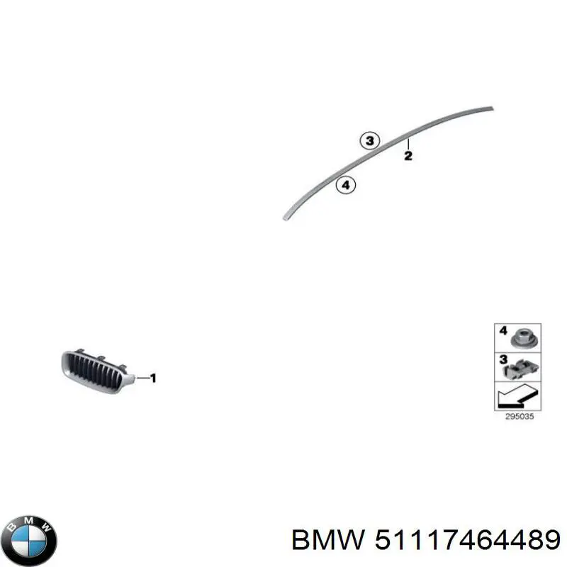 51117464489 BMW Заглушка противотуманок, левая