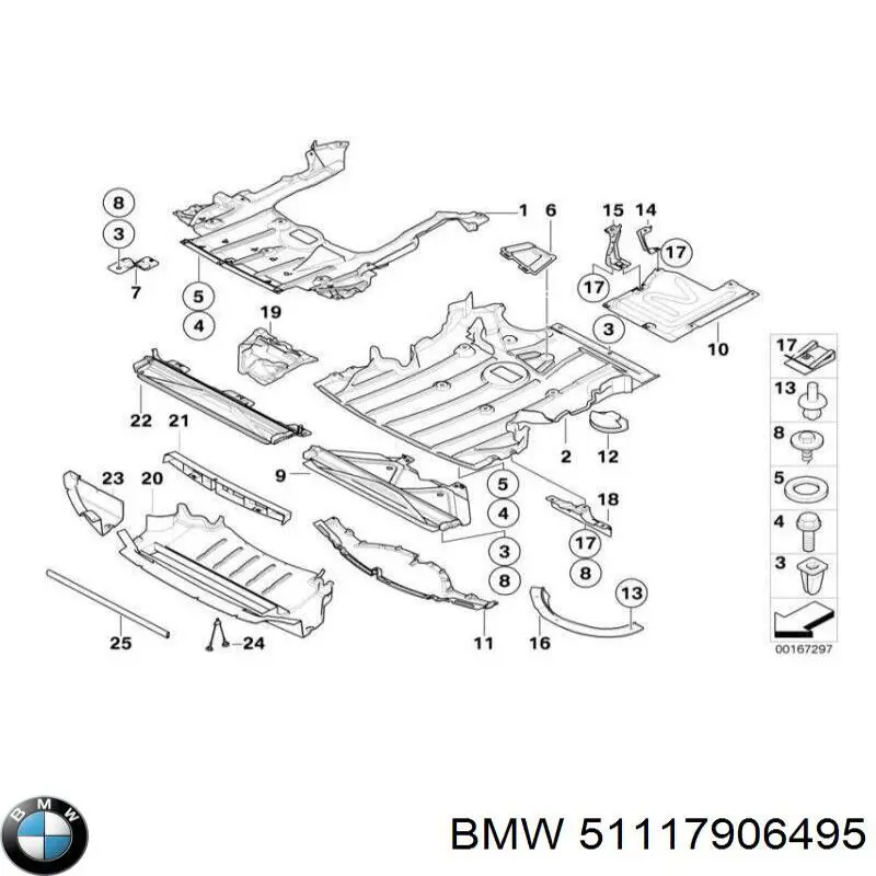 Купить 51117906495 BMW Противотуманная фара - вставка левая