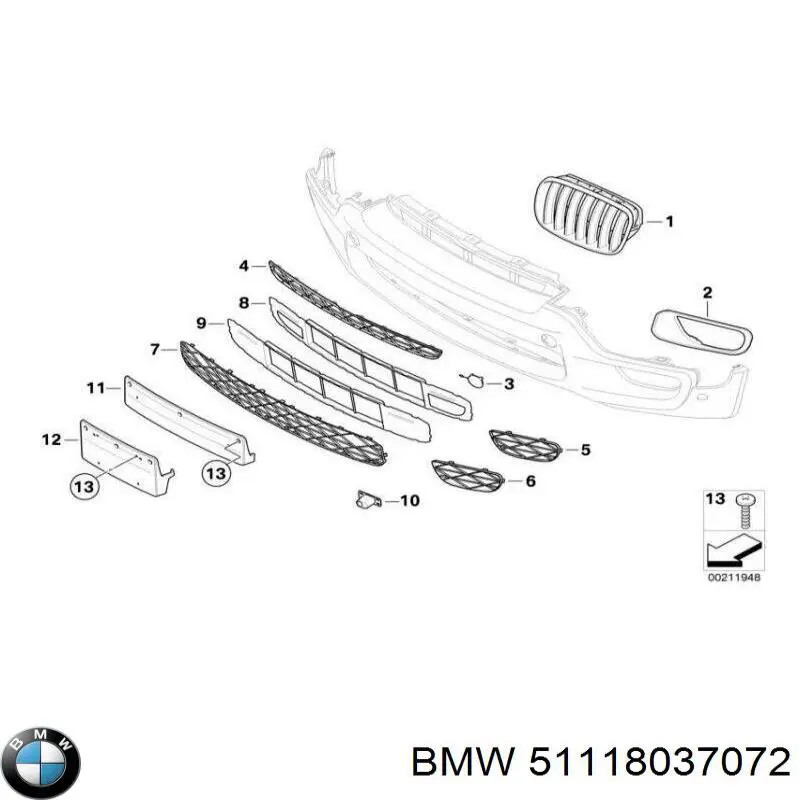  BMW 51118037072 цена, от 73.28 USD