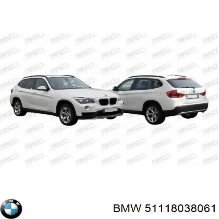 Решетка переднего бампера, левая BMW 51118038061 цена, от 22.86 USD