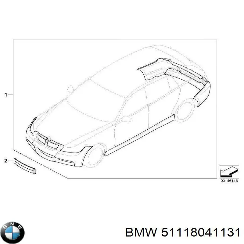51118041131 BMW Бампер передний в сборе