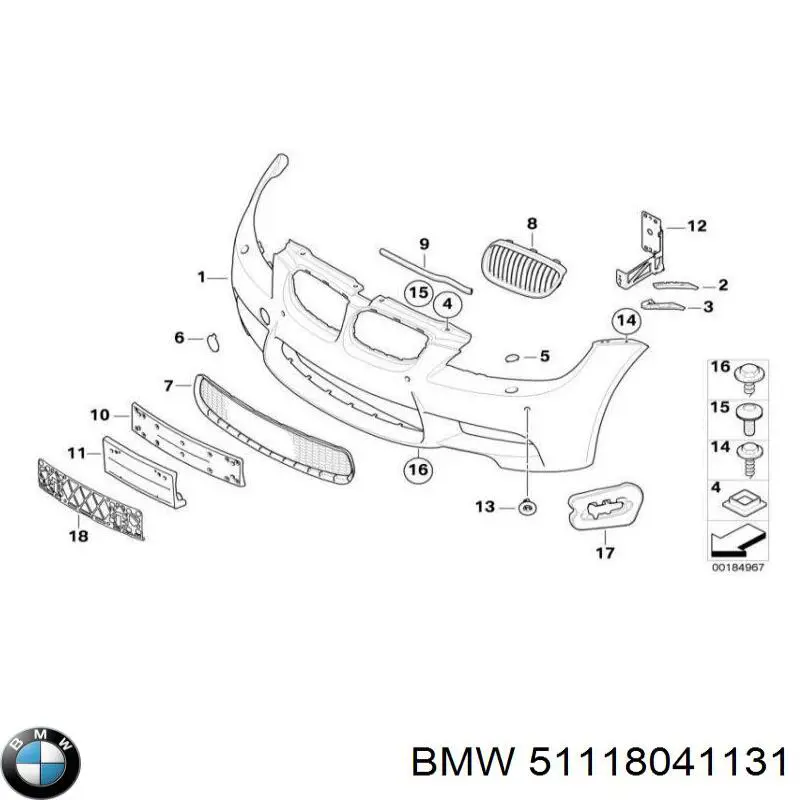 Бампер на авто BMW 51118041131 цена, от 823.49 USD