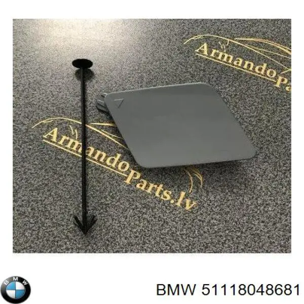 Заглушка бампера буксировочного крюка передняя BMW 51118048681