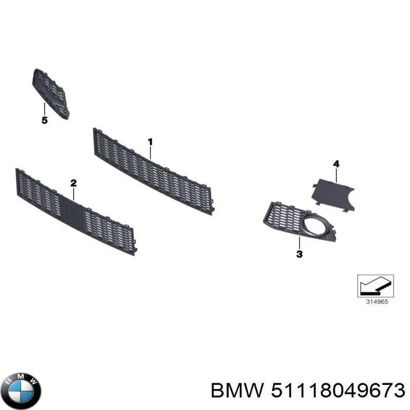 Подкрылок задний левый 51118049673 BMW