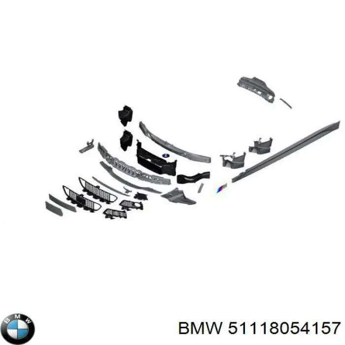 51118054157 BMW painel de fixação de matrícula dianteira