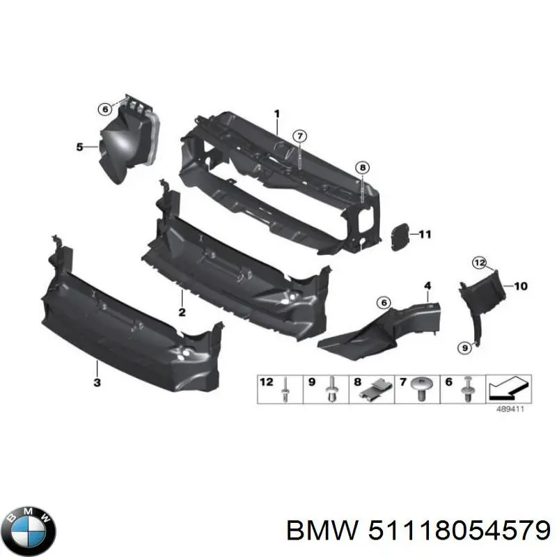 Кронштейн крепления противотуманной фары левой BMW 51118054579 цена, от 66.48 USD