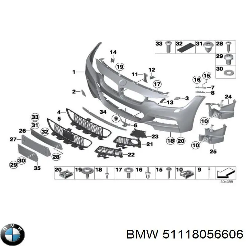 51118056606 BMW tampão dianteira do pára-choque do gancho de reboque