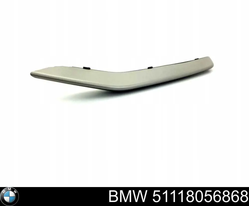 Молдинг решетки бампера переднего правый BMW 51118056868 цена, от 191.30 USD