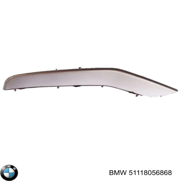 Молдинг решетки бампера переднего правый 51118056868 BMW