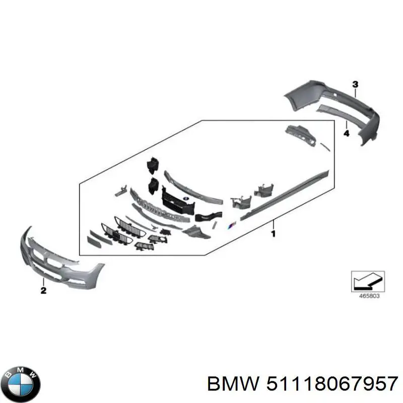 51118067957 BMW pára-choque dianteiro