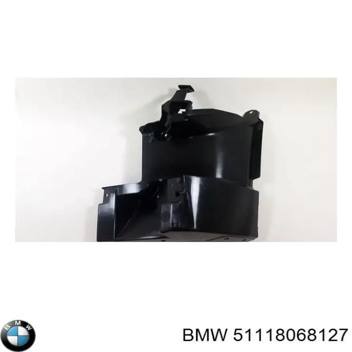 51118068127 BMW consola do pára-choque dianteiro esquerdo