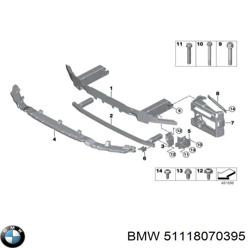 Absorvedor (enchido) do pára-choque dianteiro para BMW X4 (G02, F98)