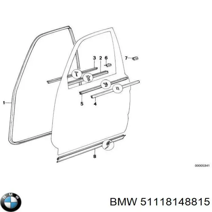 Молдинг бампера переднего, левый BMW 51118148815 цена, от 54.41 USD