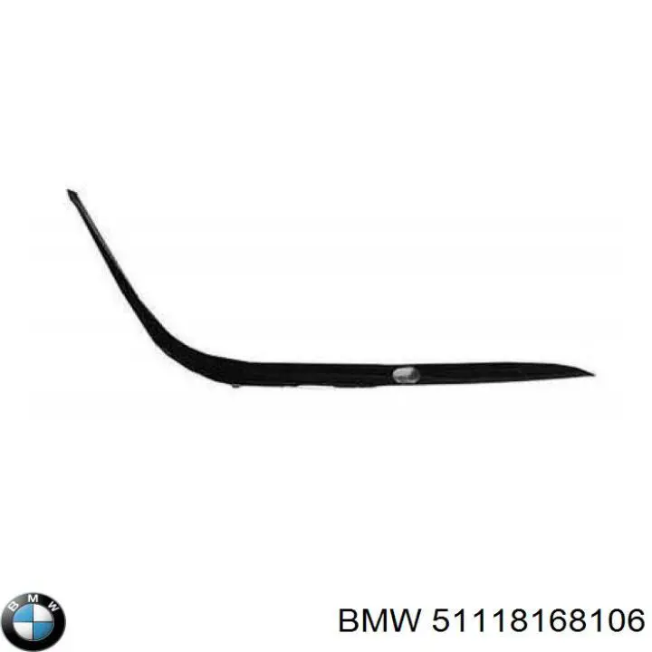 Молдинг бампера переднего правый 51118168106 BMW