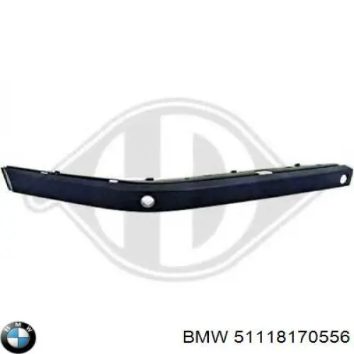 Молдинг бампера переднего правый 51118170556 BMW