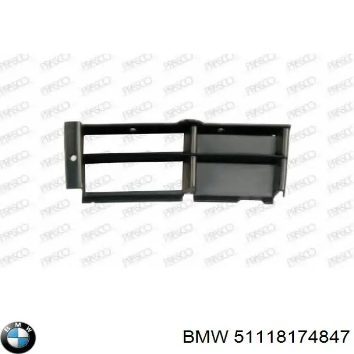 Решетка бампера переднего левая 51118174847 BMW