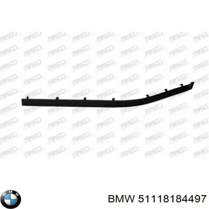 51118184497 BMW накладка бампера переднего левая
