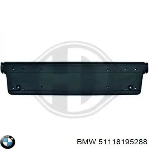 Панель крепления номерного знака переднего на BMW 3 (E46) купить.
