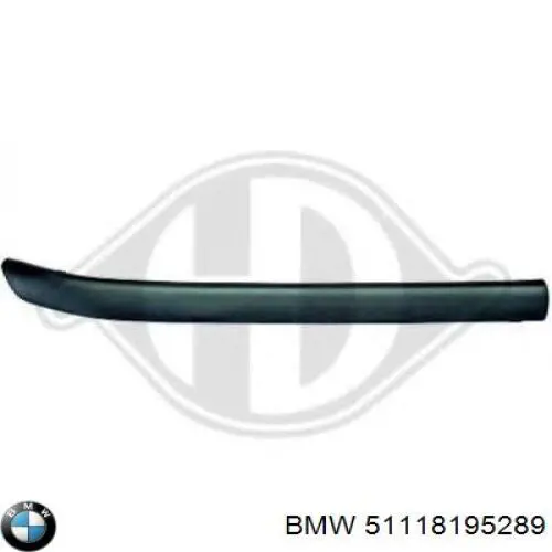 Накладка бампера переднего левая на BMW 3 (E46) купить.