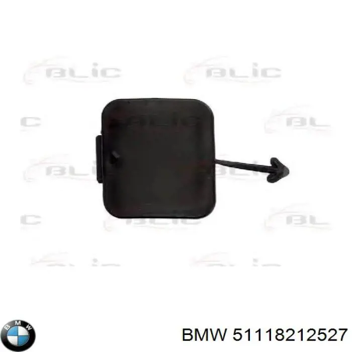 Cobertura de parachoques, enganche de remolque, delantera 51118212527 BMW