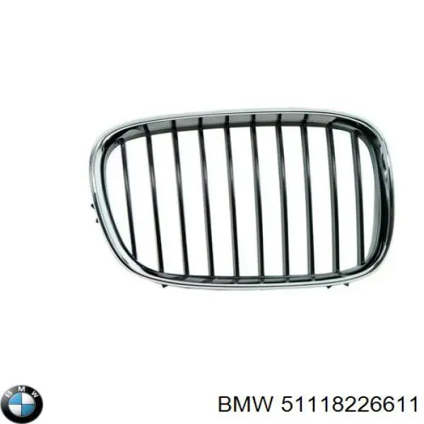  Решетка переднего бампера левая BMW 51118226611