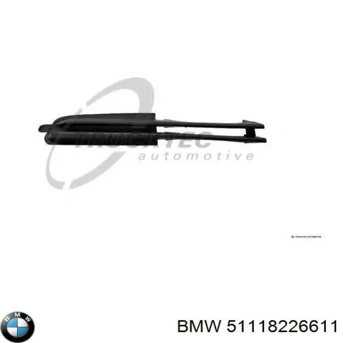 51118226611 BMW Решетка бампера переднего левая