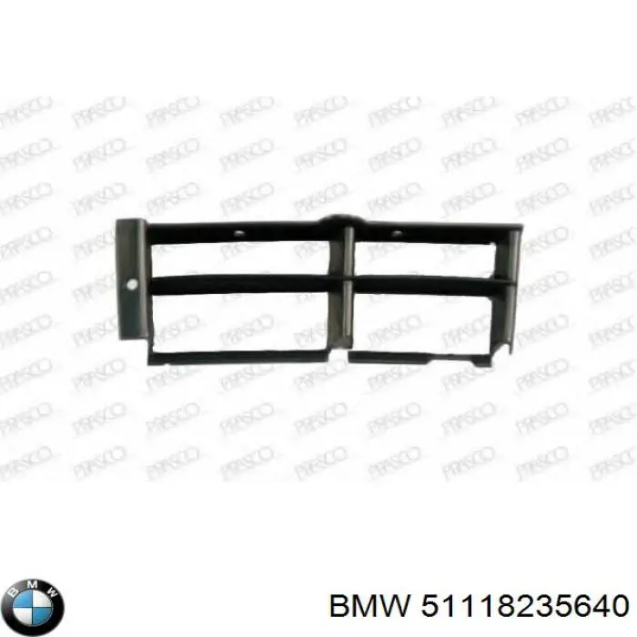 Купить 51118235640 BMW Решетка бампера переднего правая