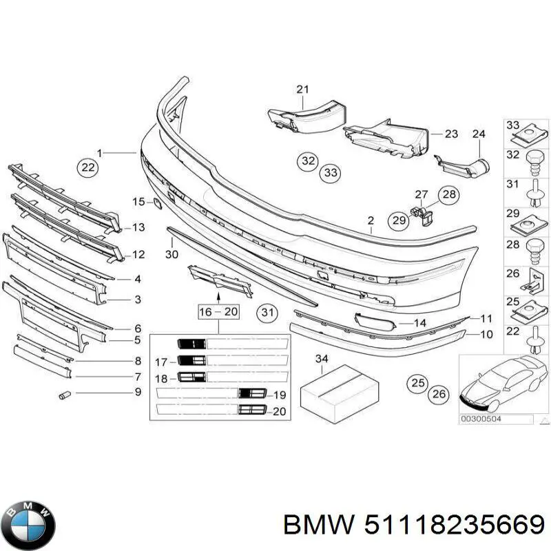  BMW 51118235669 цена, от 16.11 USD