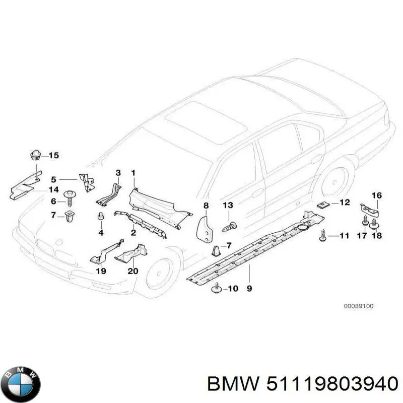  BMW 51119803940 цена, от 69.04 USD