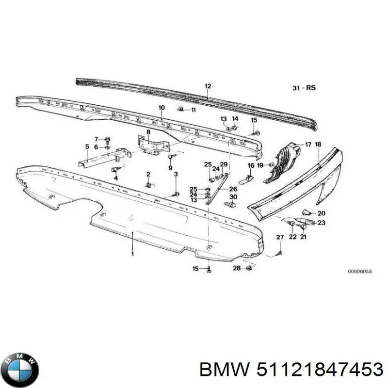 Бампер задний BMW 7 E23 (Бмв 7)
