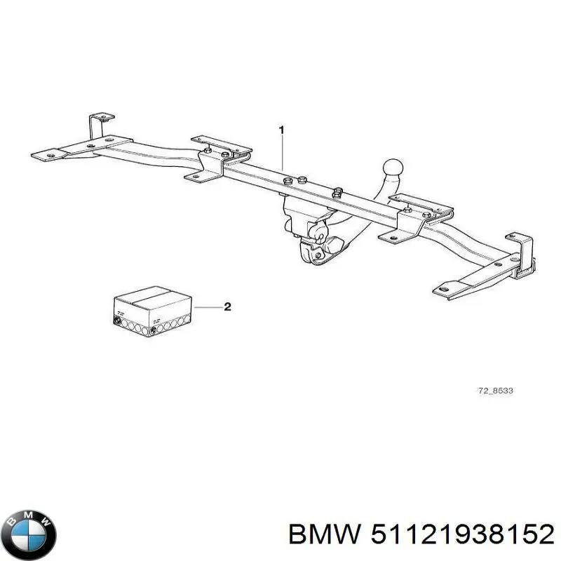 Купить 51121938152 BMW Молдинг стекла заднего
