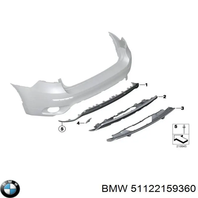 51122159360 BMW pára-choque traseiro, parte inferior