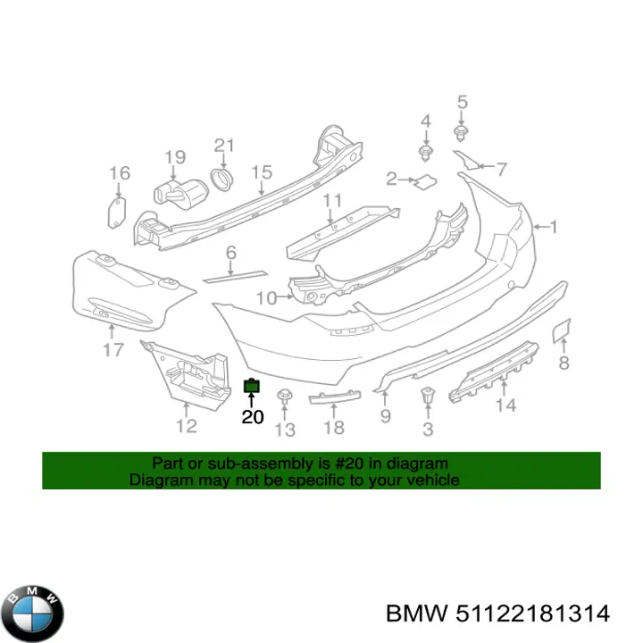 BMW 51122181314 цена, от 24.14 USD