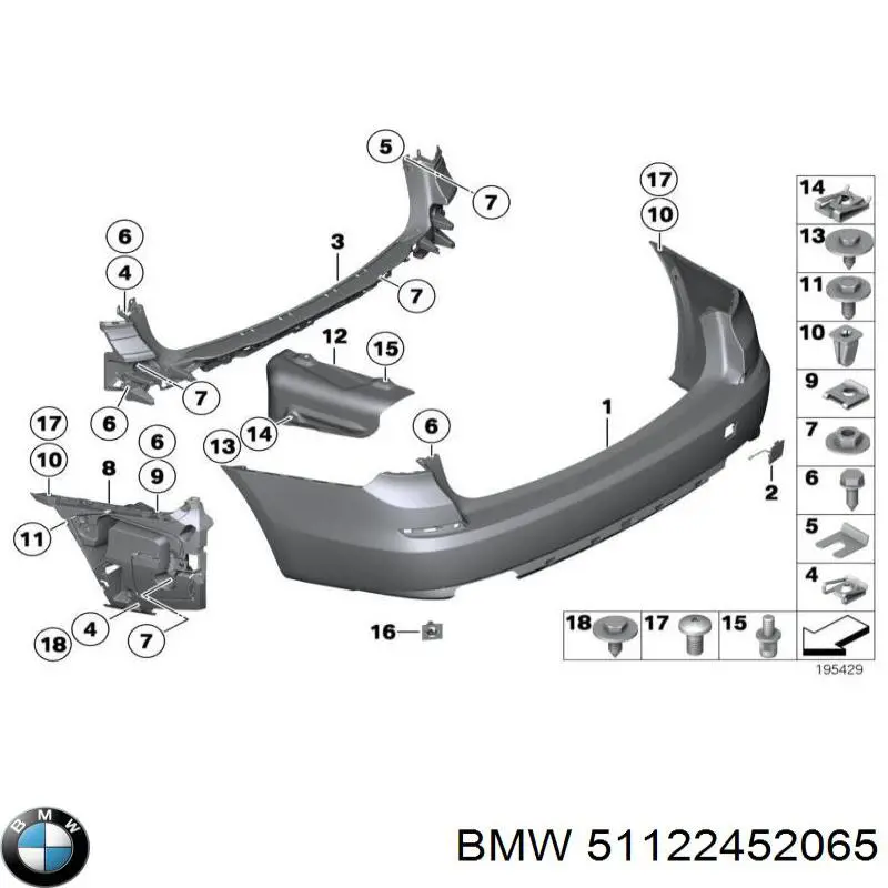  BMW 51122452065 цена, от 19.08 USD