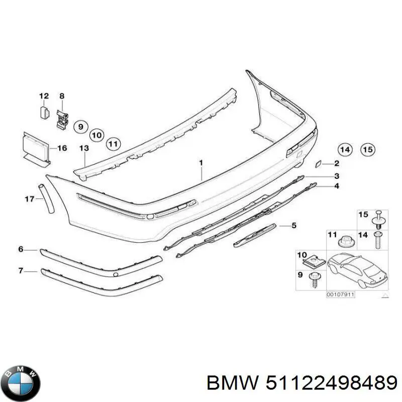 Бампер задний Autotechteile 7025164 цена, от 189.69 USD